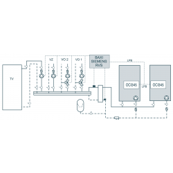 sada Baxi pro kaskádů kotlů Luna DUO-TEC MP+ DO 330KW (3 KOTLE)